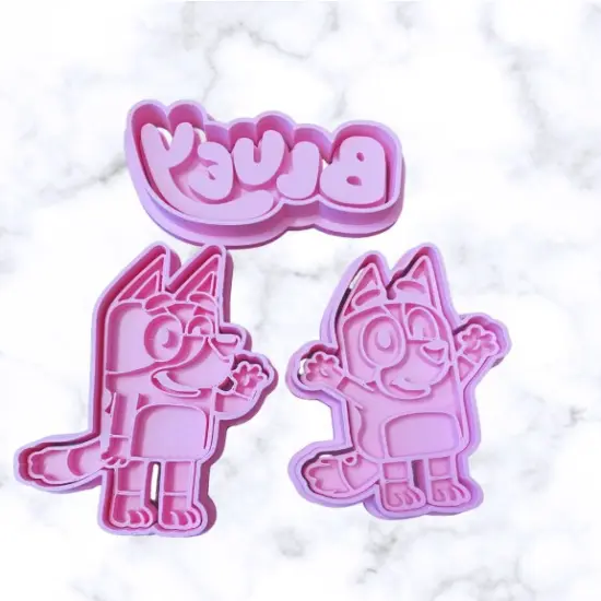 Heeler Dog Family mini 3 pcs set cookie cutter {1}