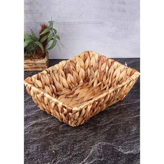 Natural Rush Rectangular Basket Trays Perfectly 11 3/8''x8 5/8'' {4}