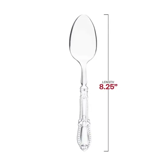 Clear Baroque Disposable Plastic Dinner Spoons (480 Spoons) {3}