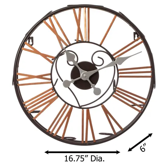 Vintiquewise Wall-Mounted Clock Design Wine Holder with Stemware Rack - Unique Shelf for Champagne, White & Red Wine Organizer with 4 Glass Holders, Wine Bottle Display for Home, Kitchen and Bar Decor {4}