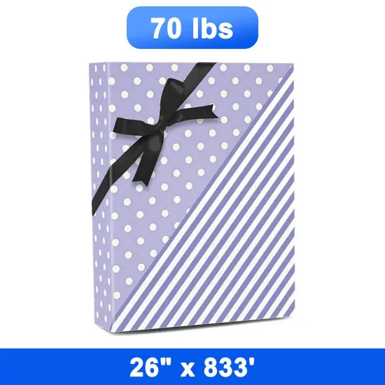 Durable Striped Wrapping Paper 26" x 833" Roll 70 lbs {1}
