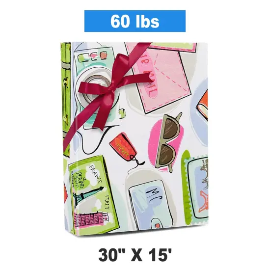 Clearance Wrapping Paper Globe Trotting 30 ''x15 ' {1}