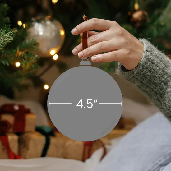 A & B Floral 12.5" Brown and Red Plaid Left Facing Sleigh Christmas Ball Ornament {3}