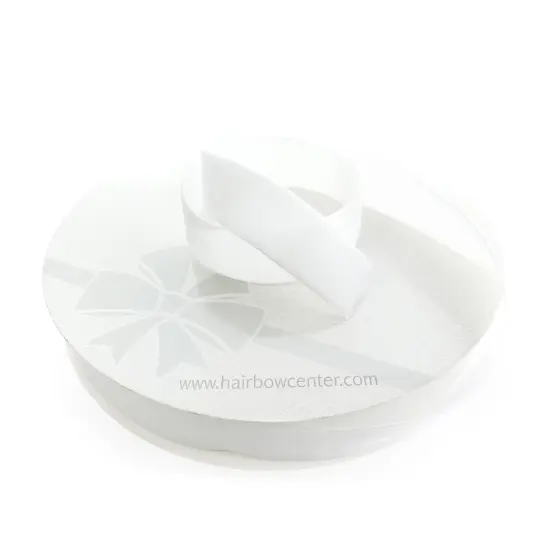 1" Velvet Ribbon (5yd & 25yd Spool Lengths) White {4}