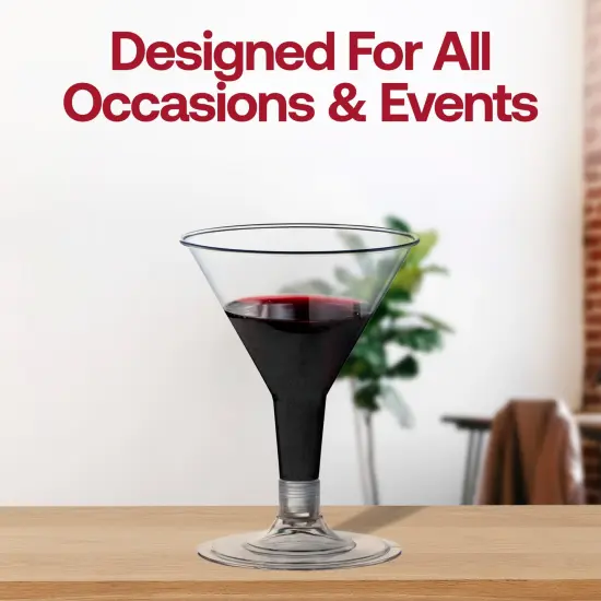 Clear Plastic Mini Martini Shot Glasses - 2 oz. (192 Glasses) {6}