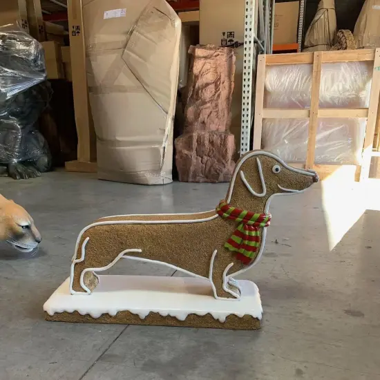 Dog Gingerbread Cookie Over Sized Statue {6}