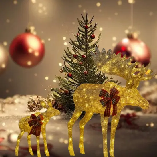 42 and 22 Inches Minimalist Cotton Thread Deer Scandinavian Decor {2}