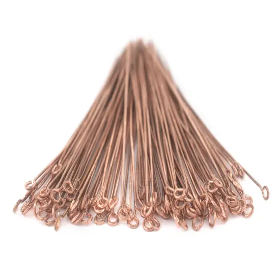 The Bead Chest Copper 21 Gauge 3 Inch Eye Pins (Approx 100 pieces) {1}