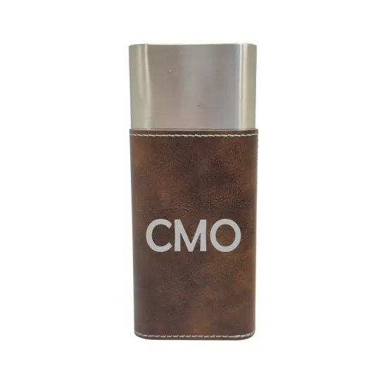 Cigar Case with Cutter - CMO - Leather Rustic/Silver {1}