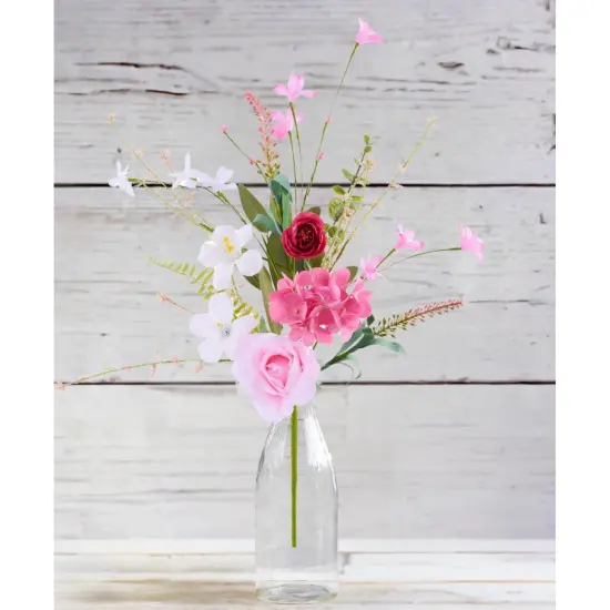 19" Rose Hydrangea Flower Spray: Pink {2}