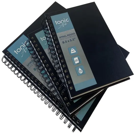 Tonic-Art Spiral Hardcover Sketchbook 5.5"X8.5"-65lb, 110 Sheet {4}
