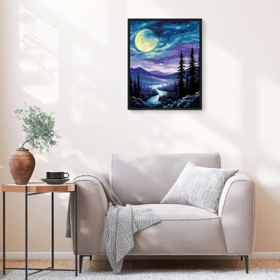 Forest Night Scene Acrylic Easy Paint by Numbers Kits,16x20 Inch {3}