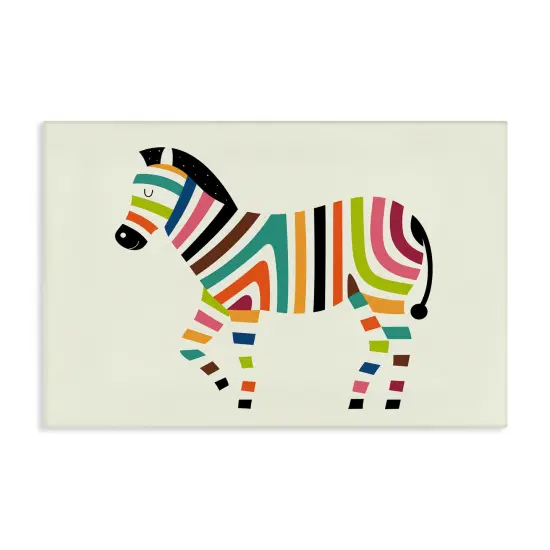 Stupell Industries Bright Hued Zebra Stripes Canvas By Andy Westface {1}