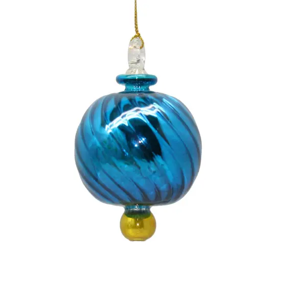 Shiny and Cute Egyptian Glass Ribbed Ball - Ball {1}