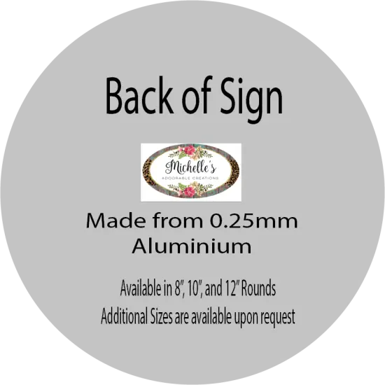 Hummingbird Elegant Round Sign {5}