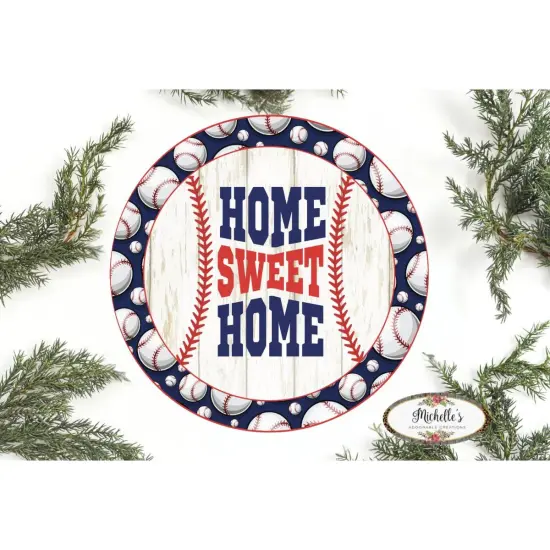 Baseball Home Sweet Home Sign {1}