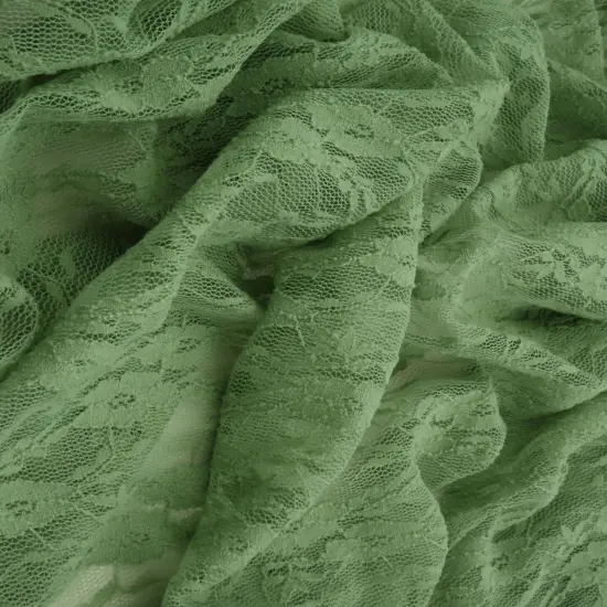 1 Yard Stretch Lace Fabric, 58/60&Prime; Wide Nylon Spandex Blend BLACK {5}