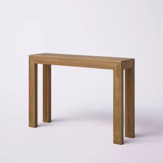 Modern Solid Wood Accent Table 32"H with Open Storage Shelf for Living Room and Hallway Brown {4}