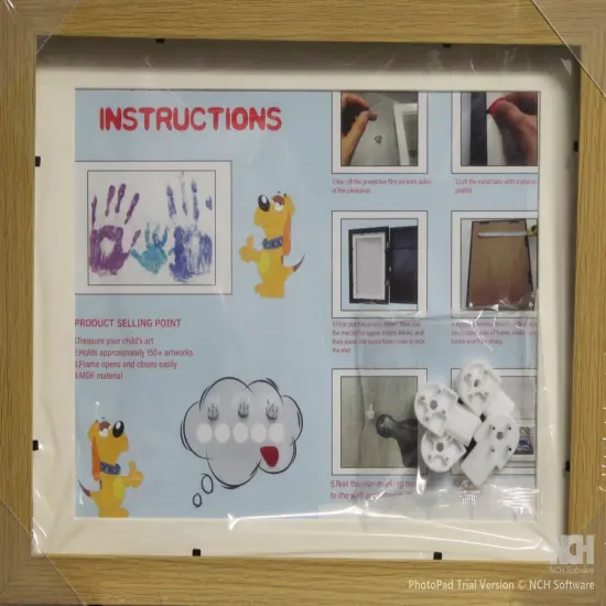 Designer Kids Artwork Hinged Shadow Box - Natural {1}