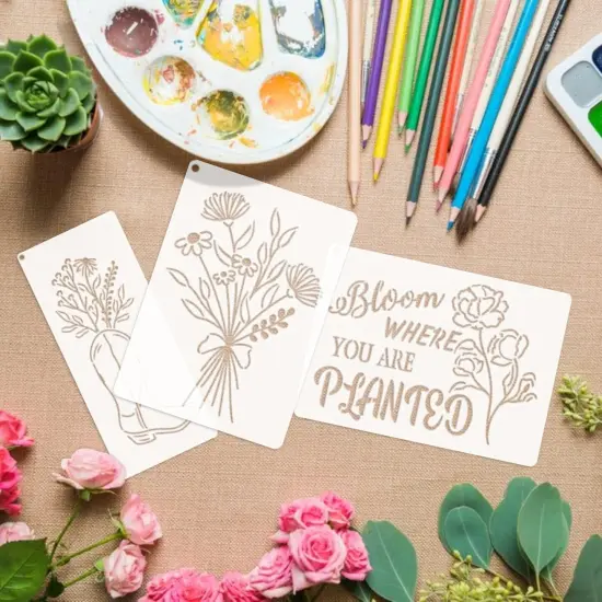 20 Flower Stencils for Painting Wildflower {5}