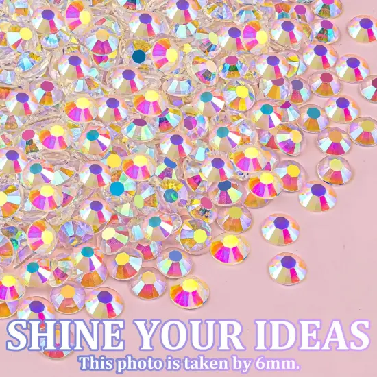 25000Pcs Resin Jelly Flatback Rhinestones with Tweezers and Glues - Transparent AB {5}