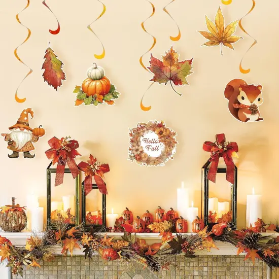 Fall Hanging Swirl Ceiling Decorations {2}
