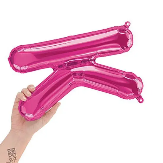 NorthStar Balloons&reg; 16 Inch Letter K Magenta Air Fill Only {2}