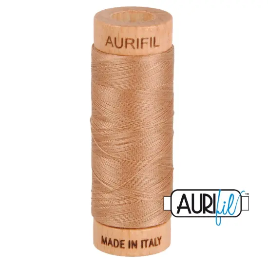 Caf&eacute; au Lait (2340) | 80wt Small Spool (274M / 300Y) | Aurifil Thread {1}