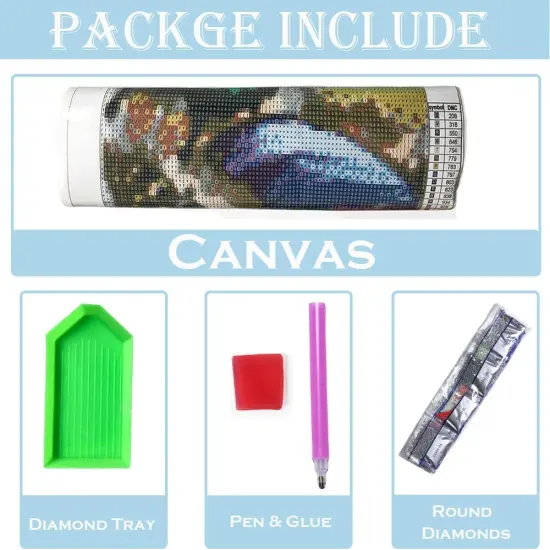 Diamond Art Kits for Adults Full Drill Round Diamond Painting Kits for Beginners Craft Kits for Home Wall Decor Gifts 11.8x15.7inch(Wolves) {5}