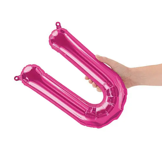NorthStar Balloons&reg; 16 Inch Letter U Magenta Air Fill Only {5}