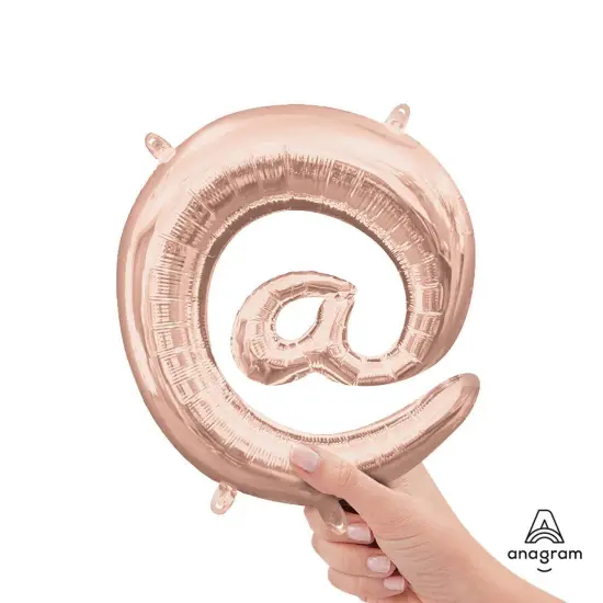 Anagram&reg; 16 Inch Symbol @ Rose Gold Air Fill Only {5}