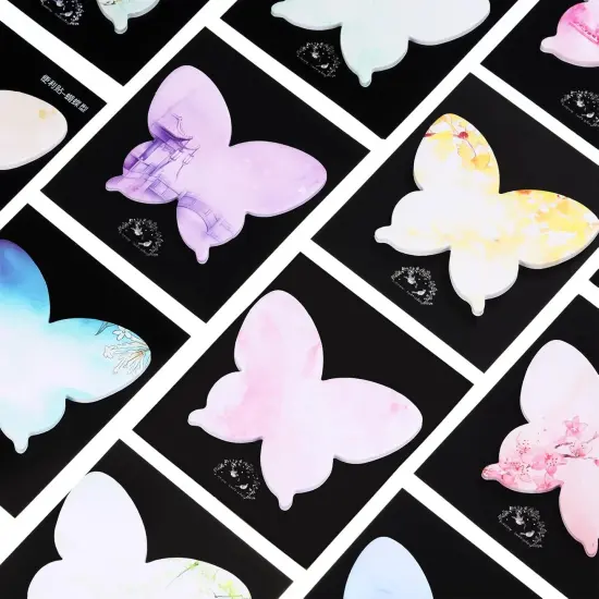 360 Pieces Sticky Notes Cute Butterfly Shaped Self-Sticky Notes Colored Watercolor Sticky Note Memo Pads for Reminders Studying School Home Family Office Supplies {5}