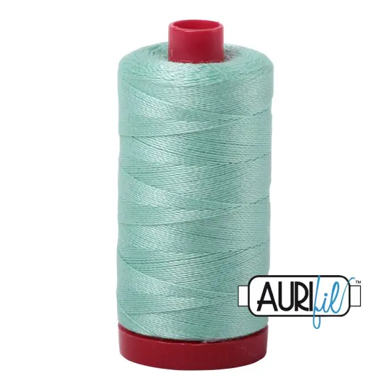 Medium Mint (2835) | 12wt Large Spool (325M / 356Y) | Aurifil Thread {1}