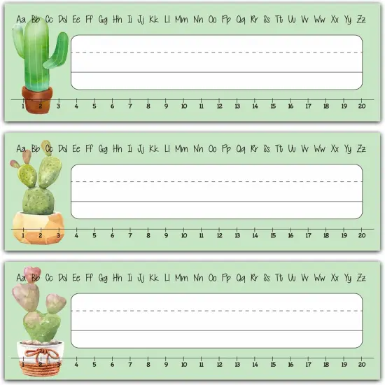 Cactus Name Tags Labels Desk {1}