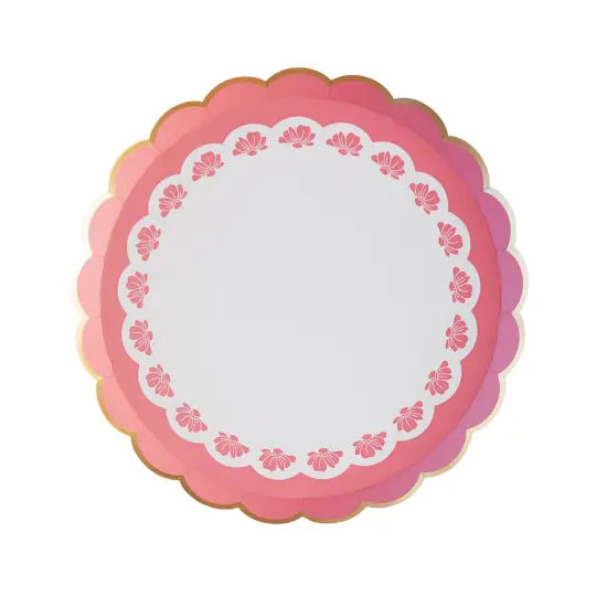 PETAL PINK ELEGANT FLORAL DESSERT PLATES {6}