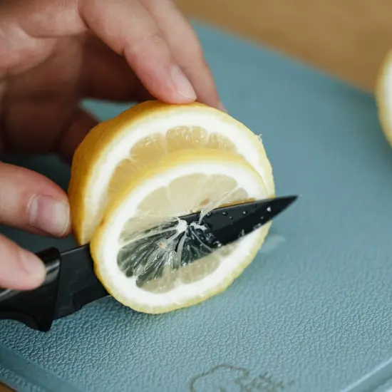 Chef Craft 10 x 7.5 Inch Wheat Straw Cutting Board and Paring Knife Set {5}