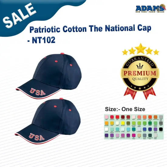 Adams&reg; Patriotic Cotton The National Cap NAVY/ RED/ WHITE {2}