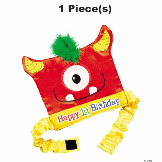 1st Birthday Mini Monster Party Hat {1}