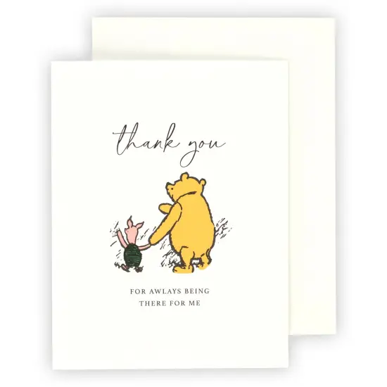 Echo Park Winnie The Pooh Greeting Card 1/Pkg-Thank You For Always Being There For Me {1}