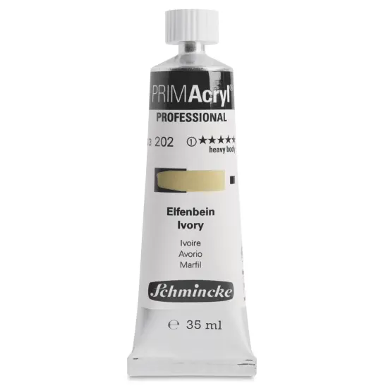 Schmincke Primacryl Professional Acrylic Paint - Ivory, 35 ml Tube {1}
