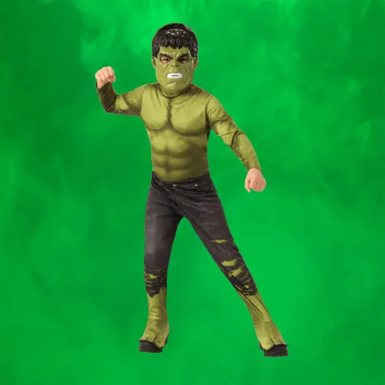 Rubies Boys Muscle Shirt Chest Incredible Hulk Halloween Costume Large 10-12 Green {4}