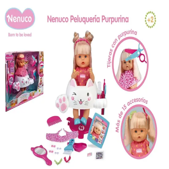 Nenuco Glitter Hairdresser Baby Doll Play Set {4}