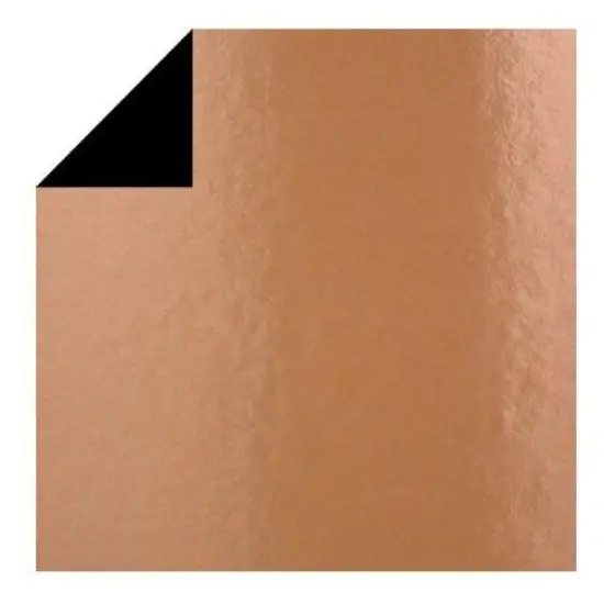 Stained Glass Foil Adhesive Black Backed Copper Sheet 12"x12" 2/pk. {1}