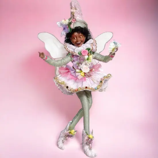 11" African American Flower Garden Fairy &ndash; Elegant Fairy-Themed Christmas Decoration {2}