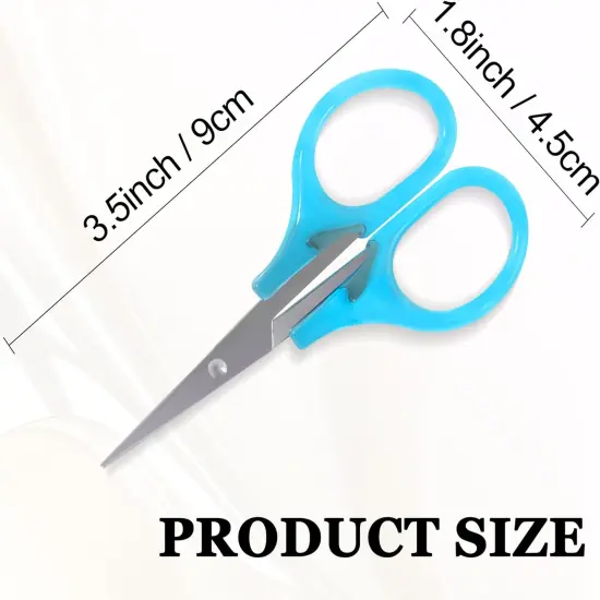 10 Pcs Small All Purpose Scissors, Stainless Steel Sharp Mini Detail Craft Scissors With Protective Cover, 3.5" Tiny for Embroidery, Paper Cutting, Sewing, Knitting, Crafting {2}