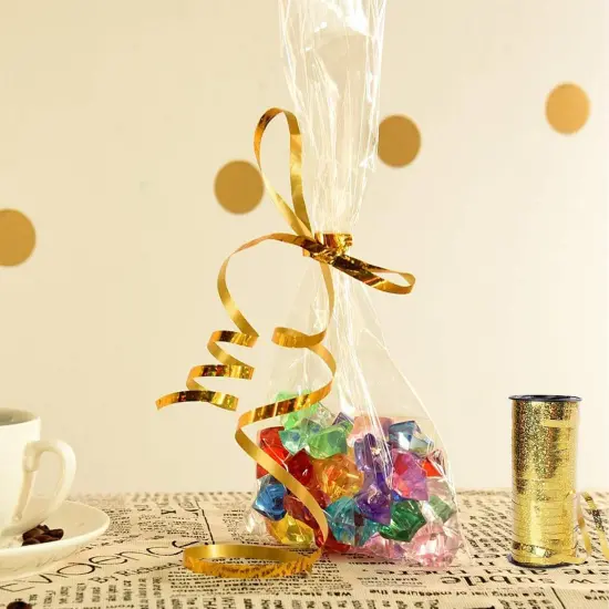 7 Pack Curling Ribbon, Crimped Curling Ribbon Metallic Balloon Ribbon Gift Wrap Ribbon Balloon String Shiny Wrapping Ribbon for Crafts, Christmas, Birthday, Wedding, Party Decoration (Glittered) {4}