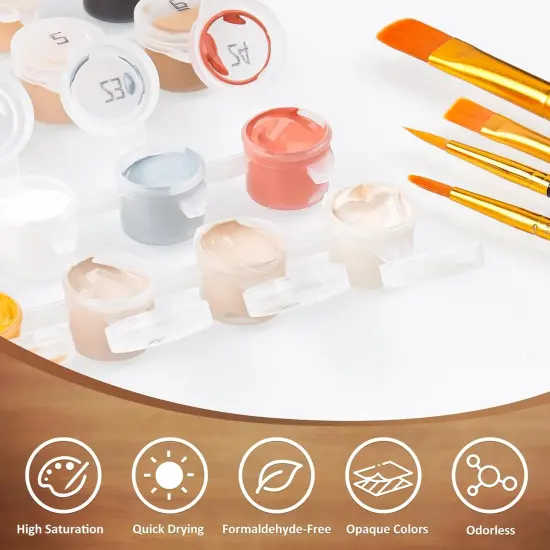 Paint by Numbers for Adults Beginners, DIY Paint by Numbers on Canvas for Kids, Oil Painting Kits for Gift Home Wall Decor, 10 Brushes and Acrylic Paint, 16x20 Inch, (Maid Cat, Unframed) {5}