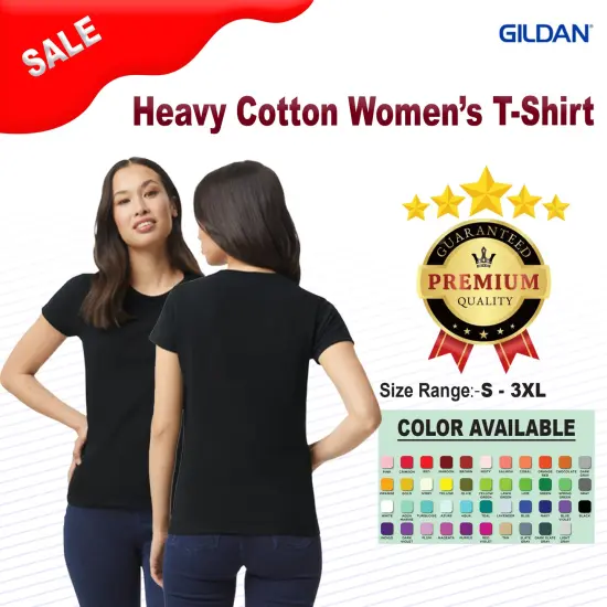Gildan&reg; Heavy Cotton Women's Short Sleeve Crewneck T-Shirt Royal {3}