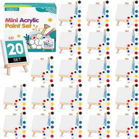 20 Set Mini Canvas Painting Kit {1}