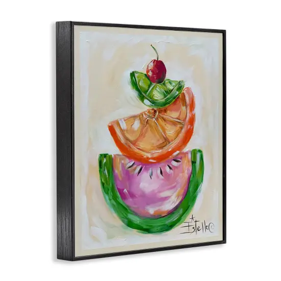 Stupell Industries Stacked Fruit Slices Framed Giclee Wall Art Design by Estelle Grengs {3}